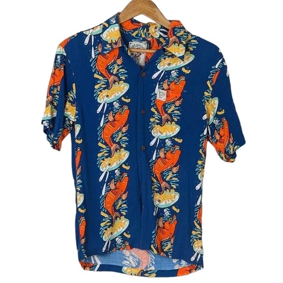 MAMBO LOUD RARE VINTAGE SHIRT ‘FISH N CHIPS’ BY PAUL MCNEIL - Youth Size 12 - Picture 3 of 8